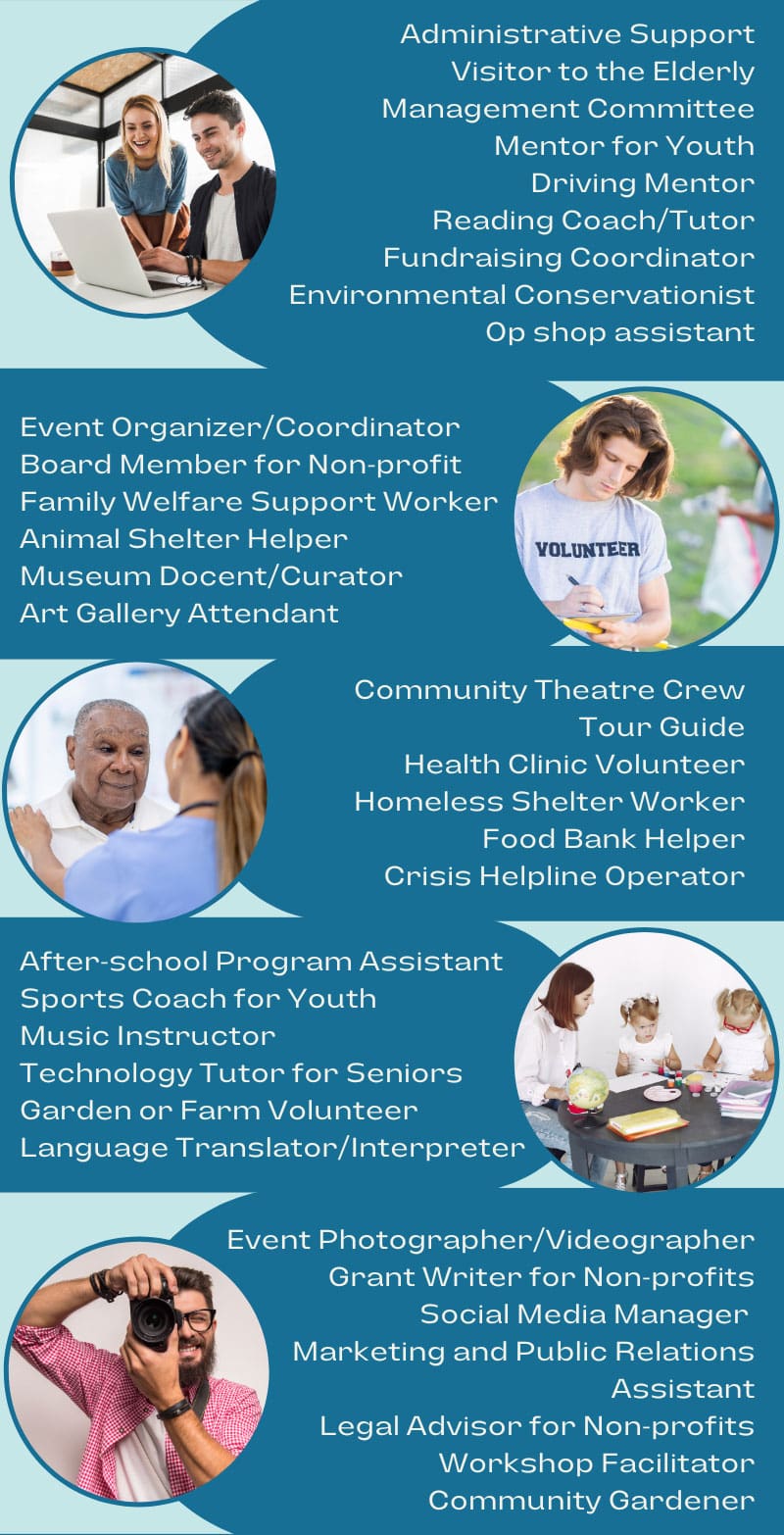 Types of volunteer roles in Far North Queensland